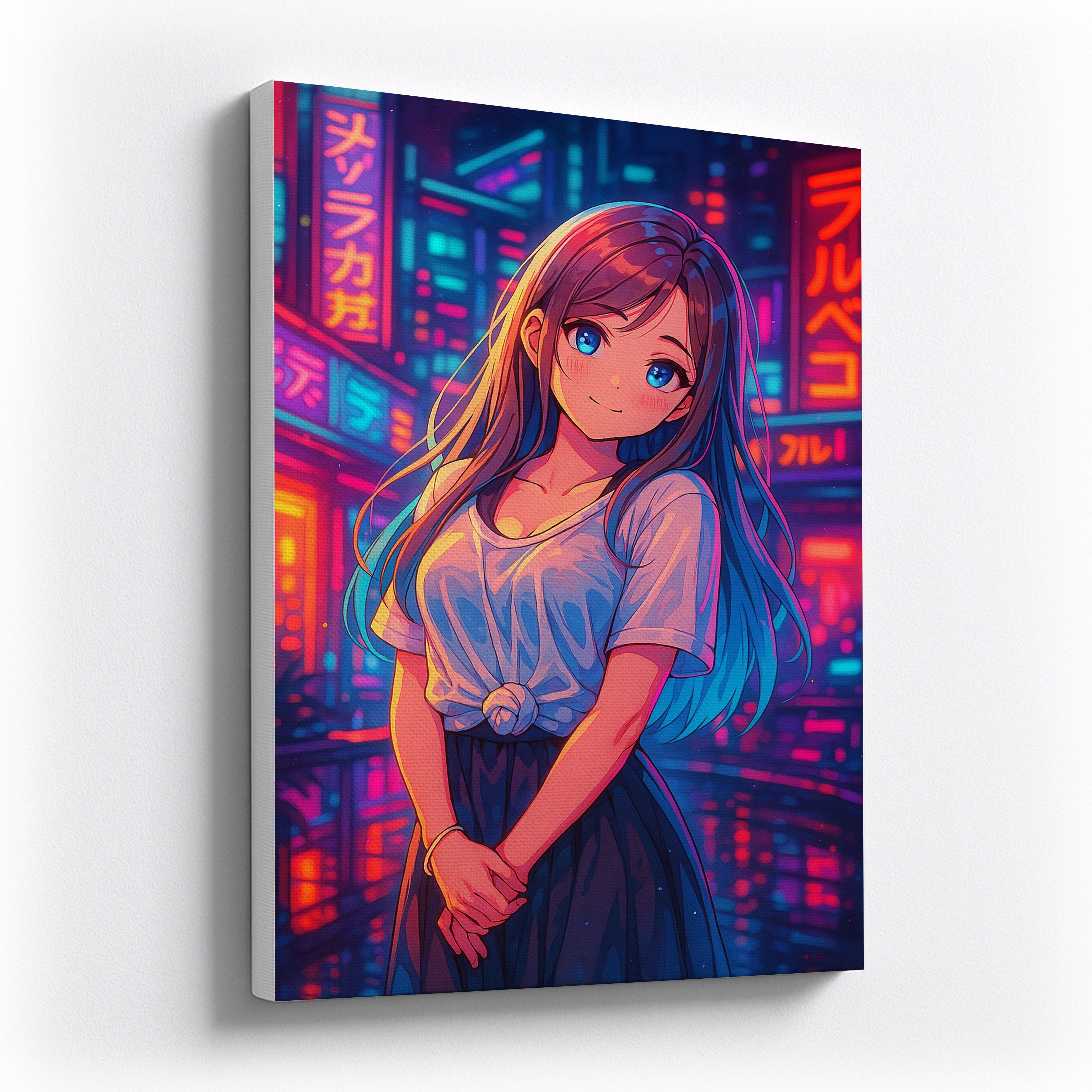 Cyberpunk Anime Style Portrait – Unique Personalized Artwork for Fans & Couples