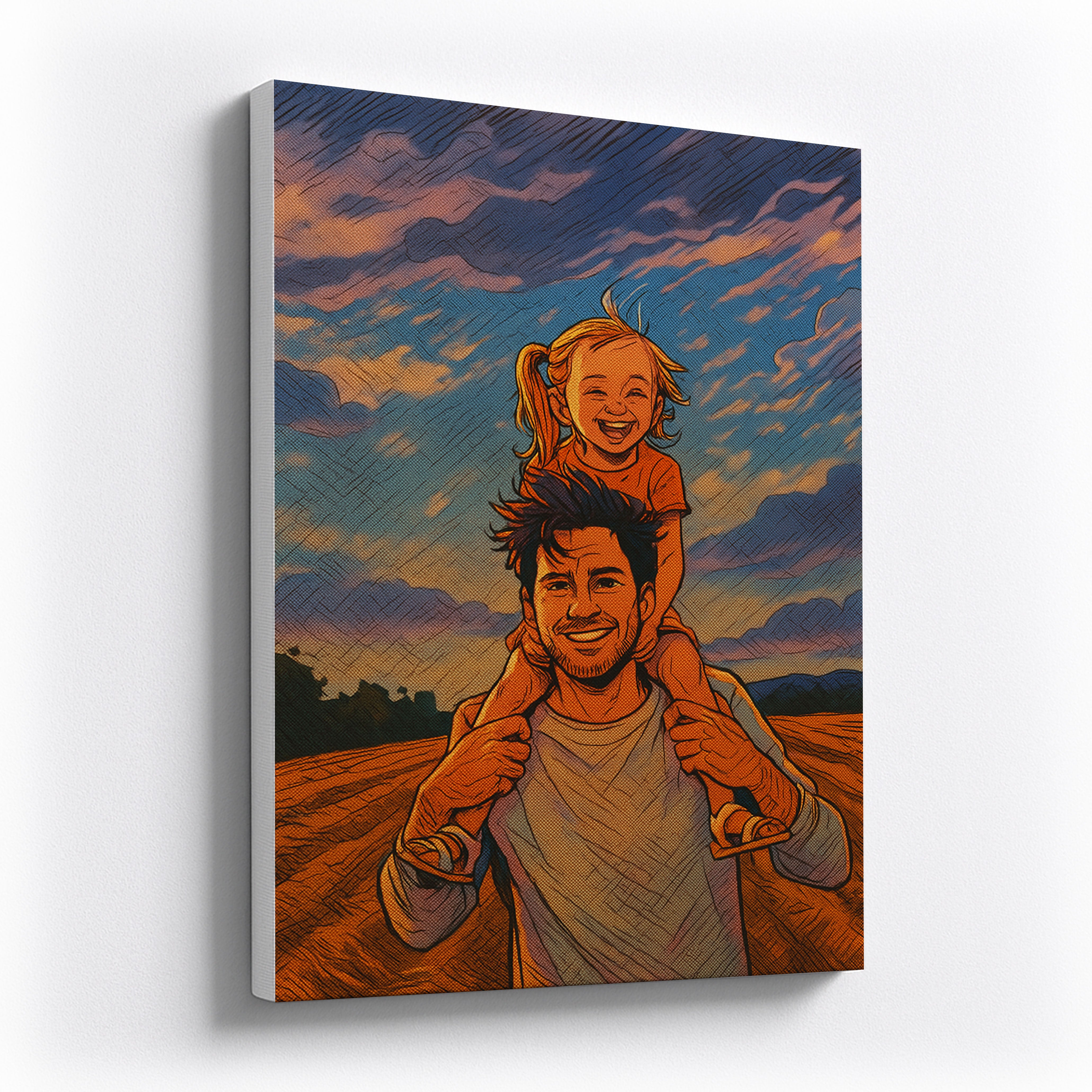 Custom Family Portrait Canvas in Spider Verse Style Personalized Comic Artwork Gift