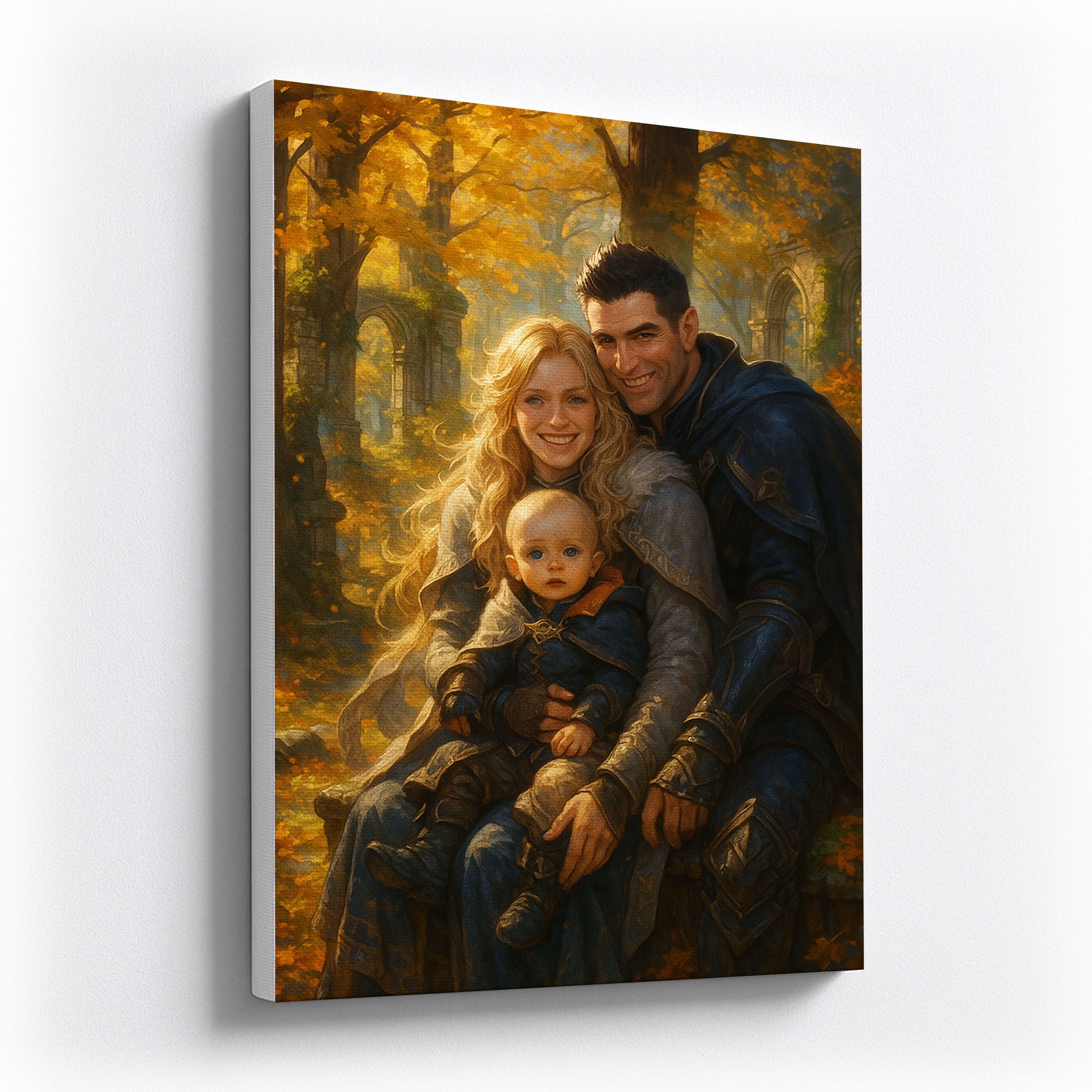 Custom Family Portrait Canvas in Final Fantasy Style Personalized Fantasy Artwork Gift
