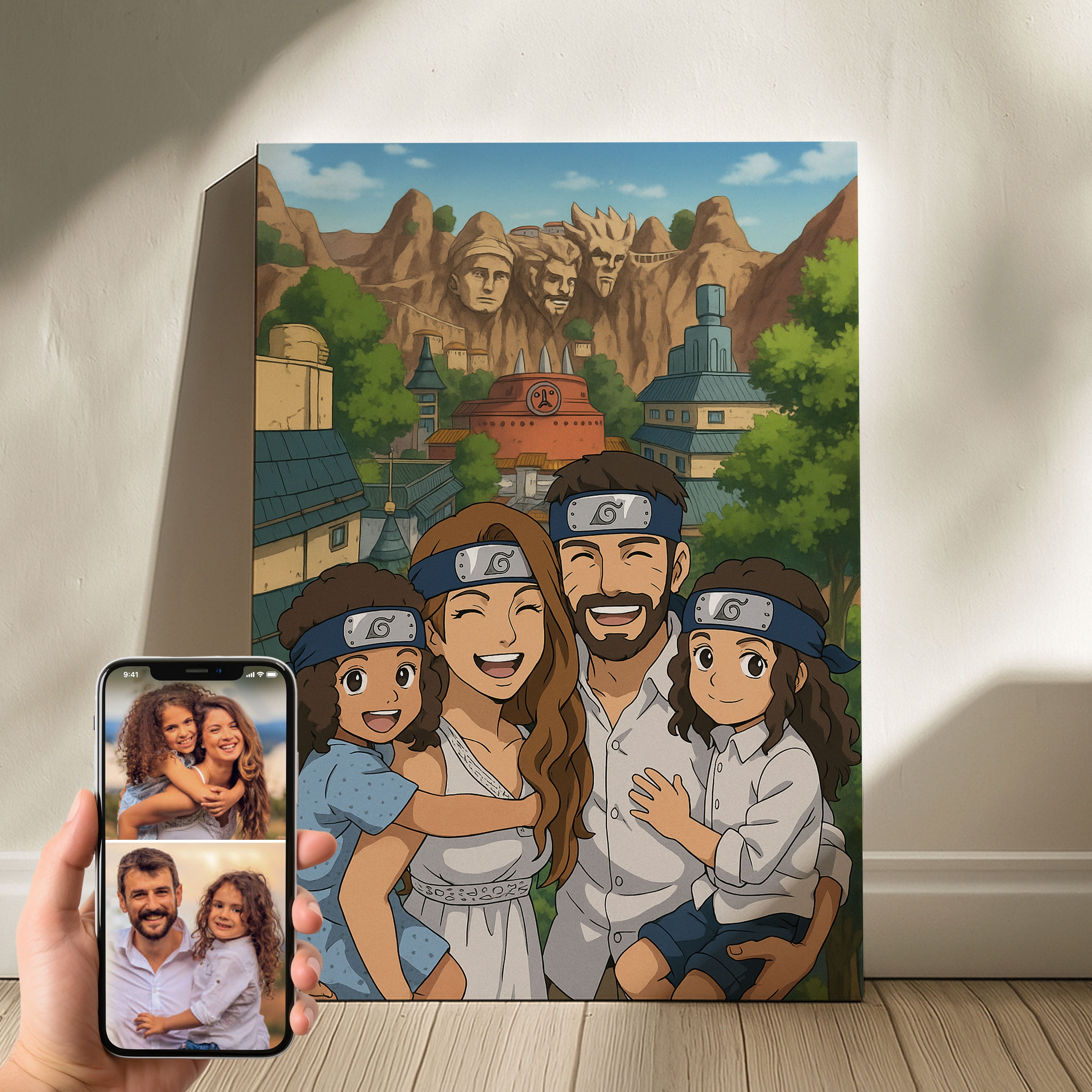 Personalized Naruto Portrait – Custom Ninja Village Anime Artwork Gift